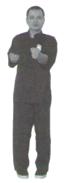 Đấm tay trái vào vùng trung.